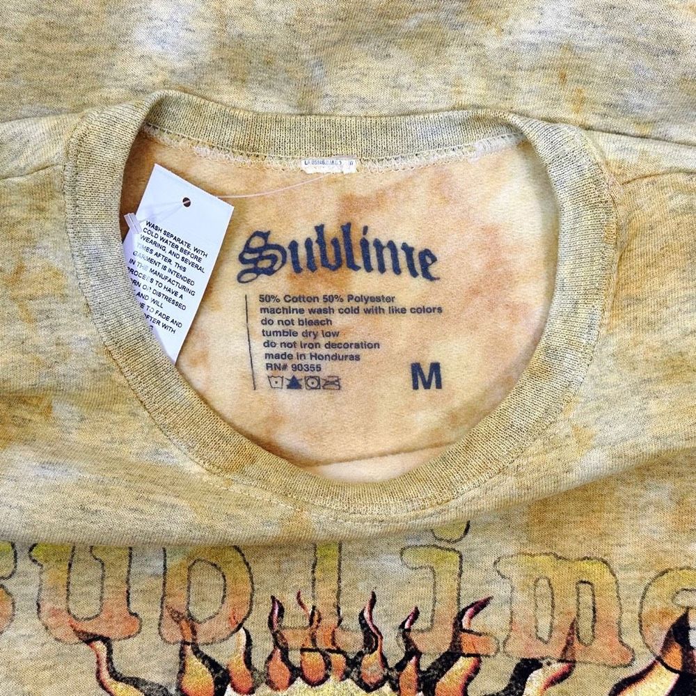 Urban Outfitters x Sublime Yellow Tie Dye Crew Neck Sweatshirt - Size Medium - Picture 5 of 5